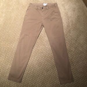 Sunspel Tan Beige Khaki Chinos, Size 31W, 32L, Made in Portugal